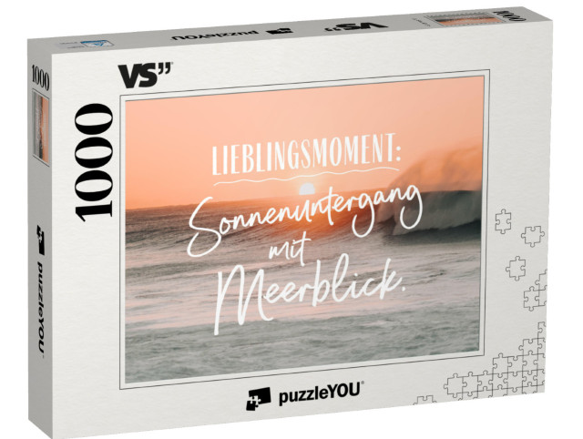 Puzzle 1000 Teile „Lieblingsmomente: Sonnenuntergang mit Meerblick.“