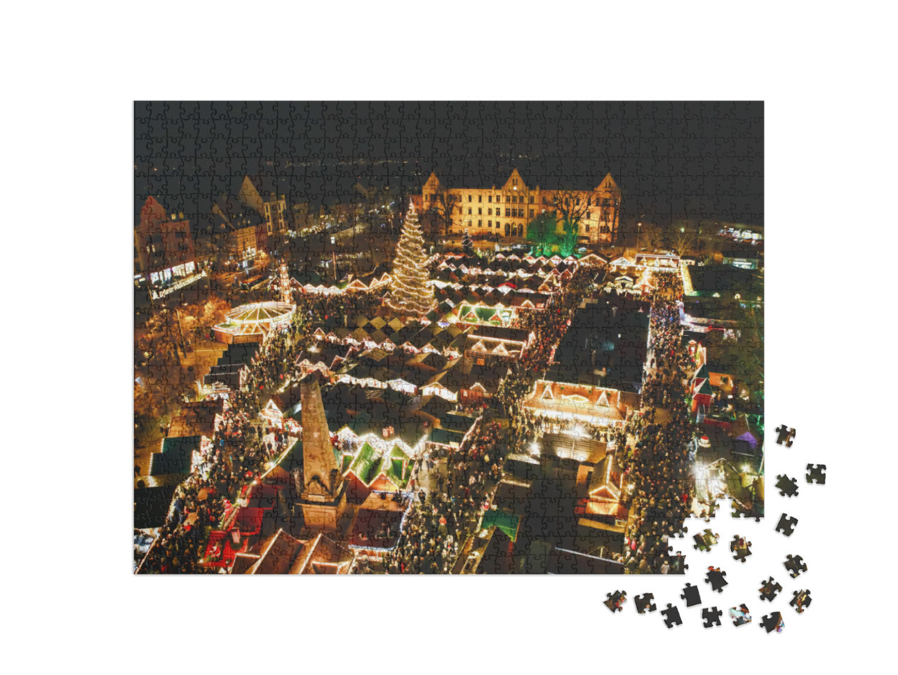Puzzle 1000 Teile „Weihnachtsmarkt Erfurt“