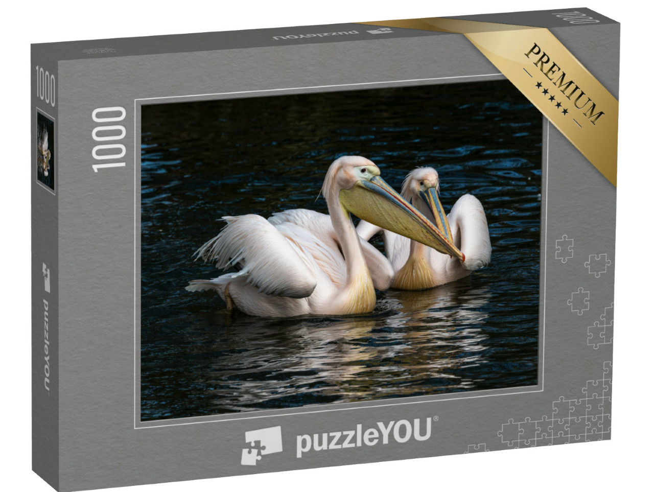 Puzzle 1000 Teile „Der Weiße Pelikan, auch bekannt als Rosapelikan“