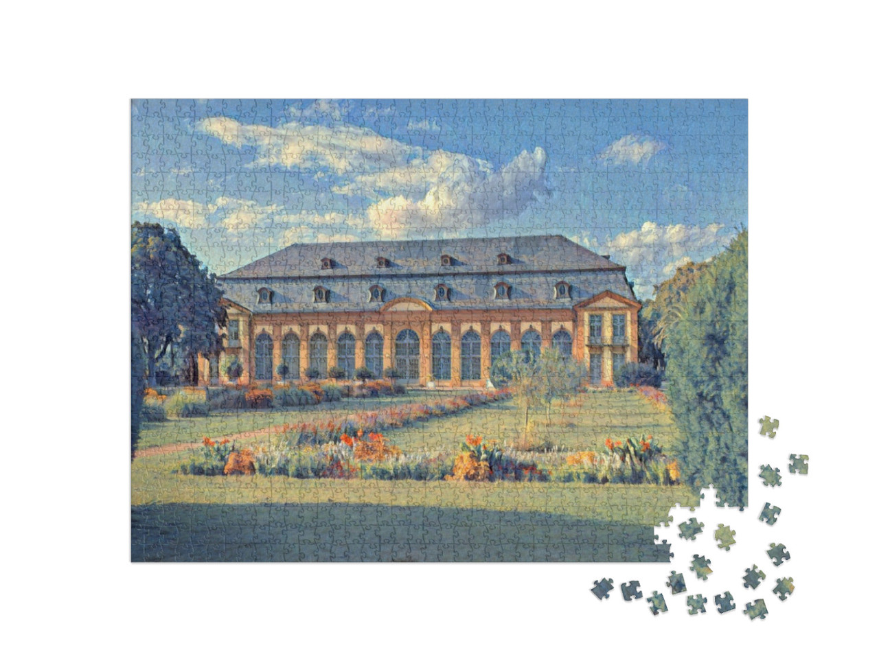 Puzzle 1000 Teile „im Stil von Paul-Cezanne - Altes Haus in Darmstadt, Hessen, Deutschland“
