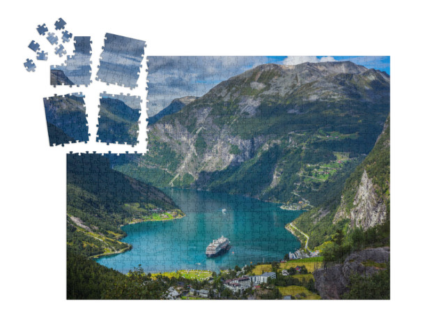 Puzzle „Beeindruckender Geirangerfjord, Norwegen“ | SMART SORTED® 1000 Teile
