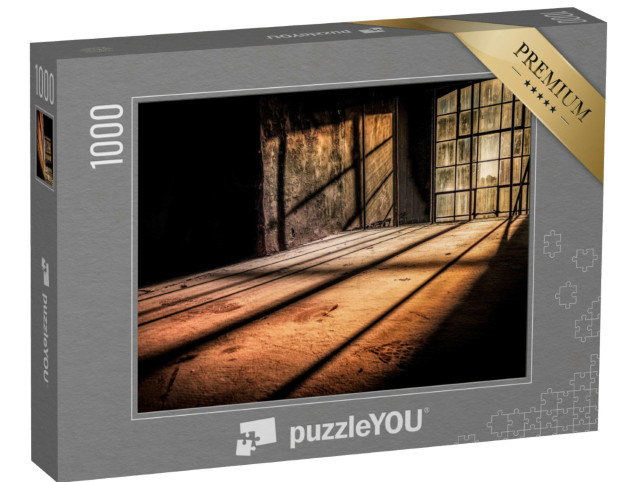 Puzzle 1000 Teile „Von Sonnenstrahlen durchdrungener, verlassener Raum“