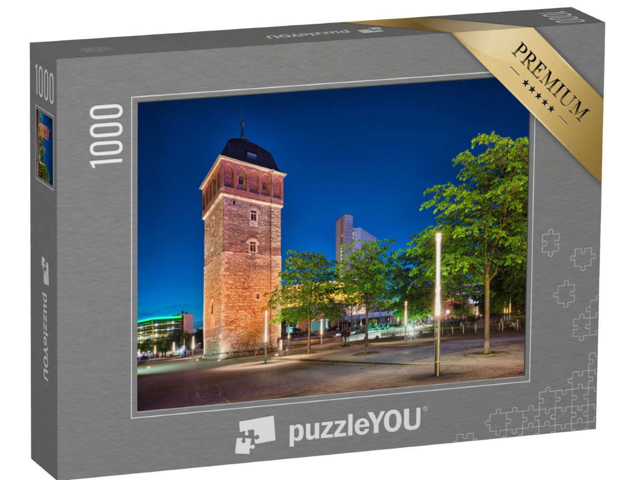 Puzzle 1000 Teile „Der Rote Turm in Chemnitz, Deutschland“