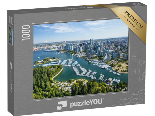 Puzzle 1000 Teile „Luftbild von Stanley Park, Coal Harbor und Vancouver, BC, Kanada“