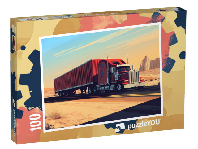 Puzzle 100 Teile „Abenteuer auf der Autobahn“