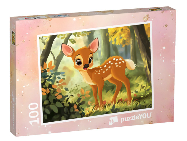 Puzzle 100 Teile „Ein Rehlein auf großer Reise“