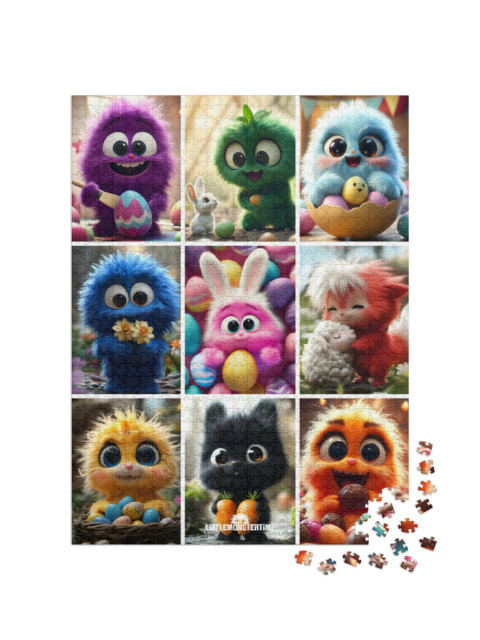 Puzzle 1000 Teile „LITTLEMONSTERTIME: Oster Collage“