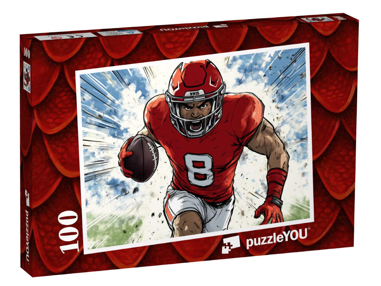 Puzzle 100 Teile „American Football: Der entscheidende Touchdown“
