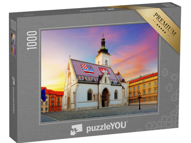 Puzzle 1000 Teile „Kirche von Zagreb: St. Markus“