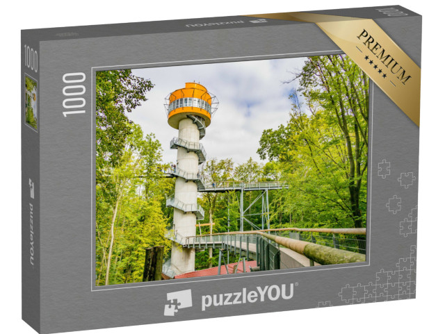 Puzzle 1000 Teile „Baumwipfelpfad in den Buchenwäldern des Nationalparks Hainich, Deutschland“