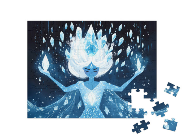 Puzzle 100 Teile „Der Zauber der Schneeprinzessin“