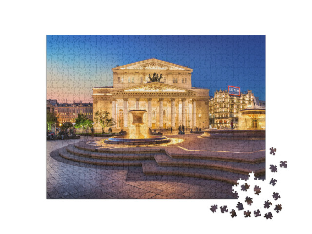 Puzzle 1000 Teile „Das Bolschoi-Theater im Abendlicht“