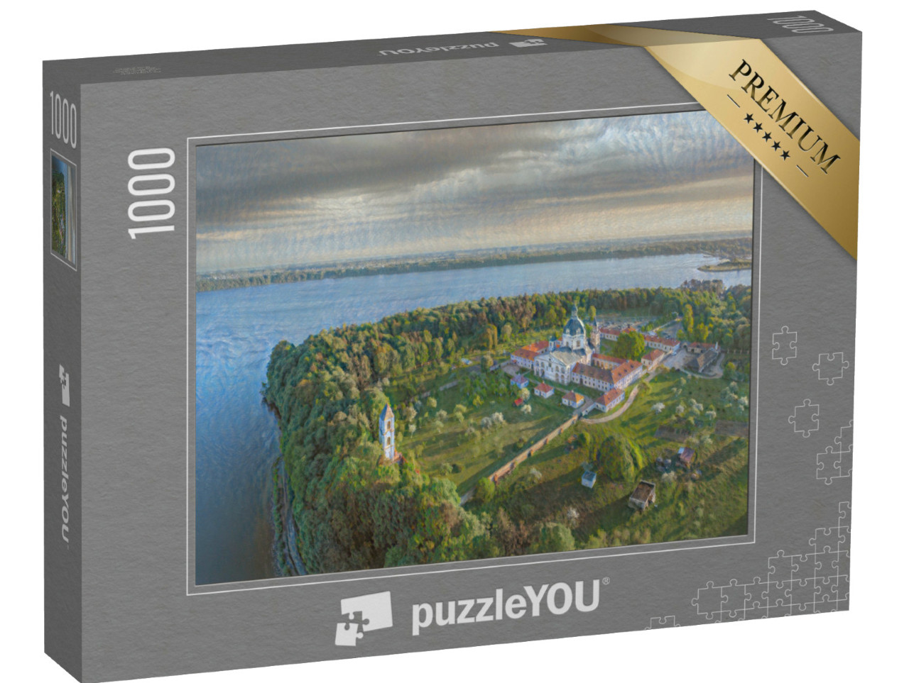 Puzzle 1000 Teile „im Kunst-Stil von Claude Monet - Kloster Pazaislis in Kaunas, Litauen - Puzzle-Kollektion Künstler & Gemälde“