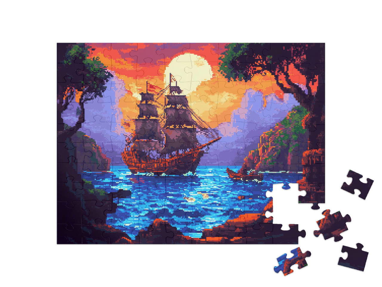 Puzzle 100 Teile „Auf zur Karibikinsel“