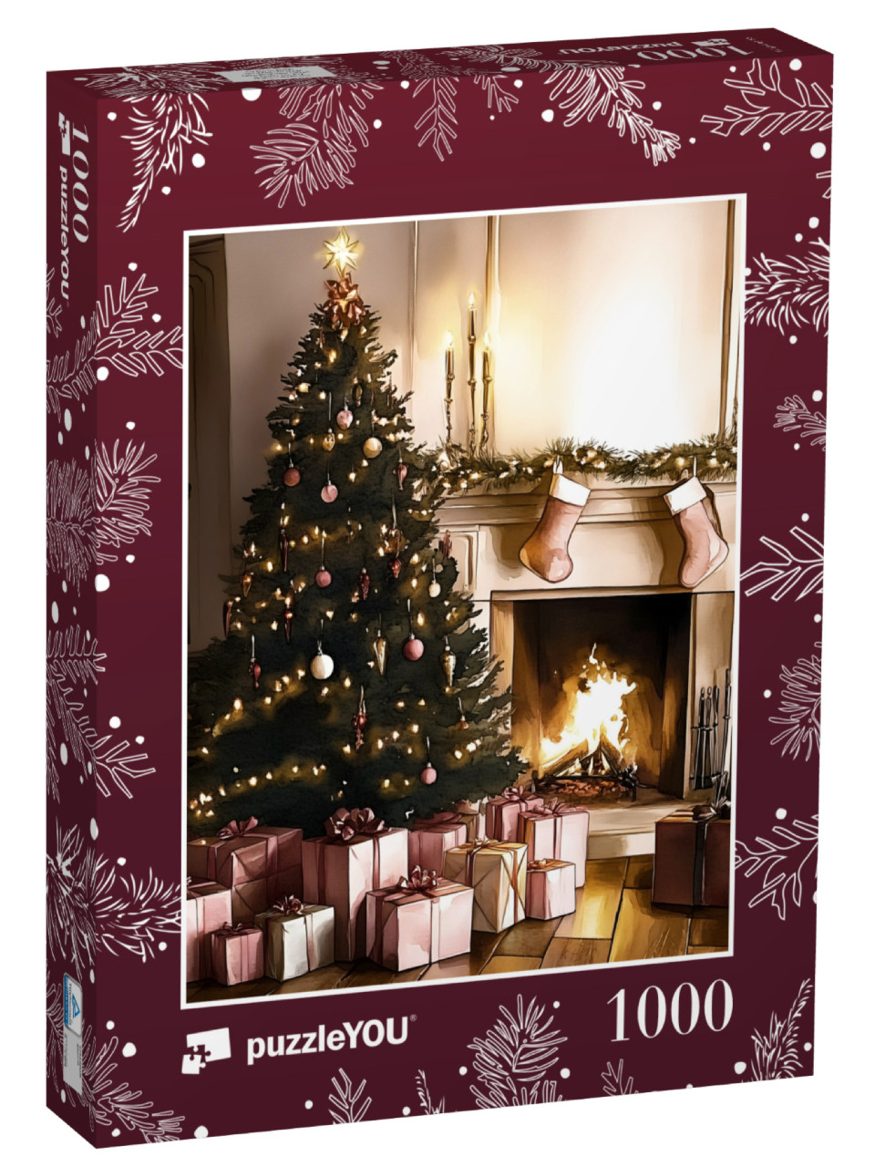 Puzzle 1000 Teile „Magischer Christbaum mit Geschenken“