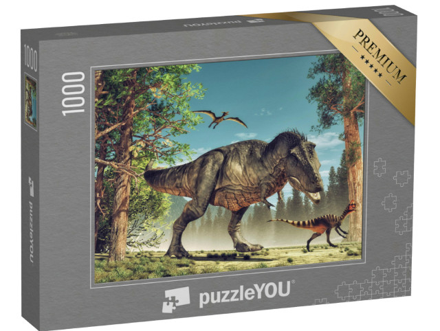 Puzzle 1000 Teile „3D-Rendering: Dinosaurier“