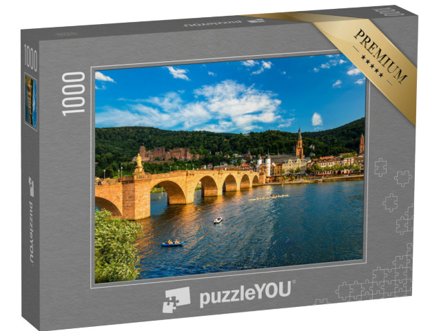 Puzzle 1000 Teile „Wunderschöner Blick auf Heidelberg mit Neckar, Deutschland“