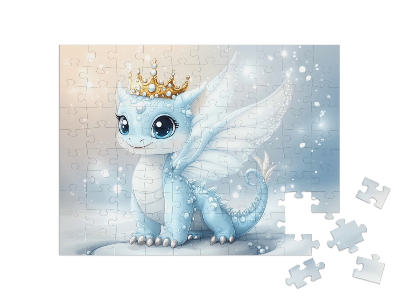 Puzzle 100 Teile „Glitzerschnuppe, das Drachenmädchen“