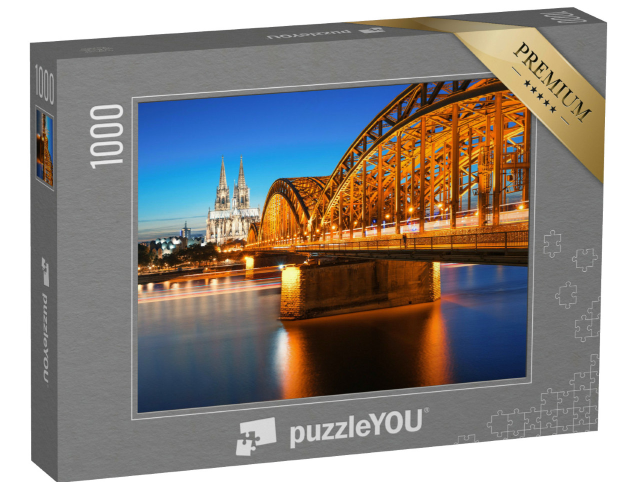 Puzzle 1000 Teile „Dom und Hohenzollernbrücke, Köln, Deutschland“