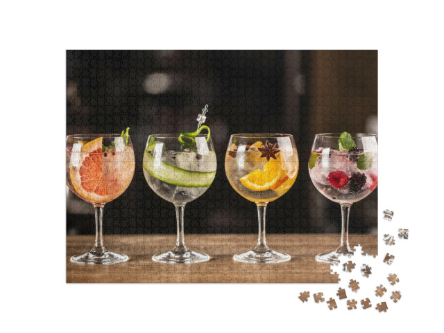 Puzzle 1000 Teile „Gin Tonic: ein Longdrink als klassischer Cocktail“