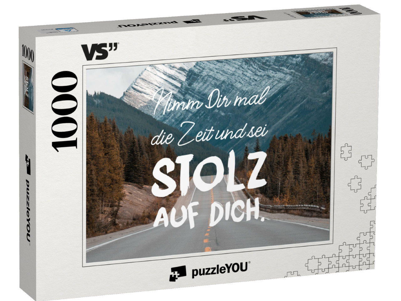 Puzzle 1000 Teile „Nimm Dir mal die Zeit und sei Stolz auf Dich.“