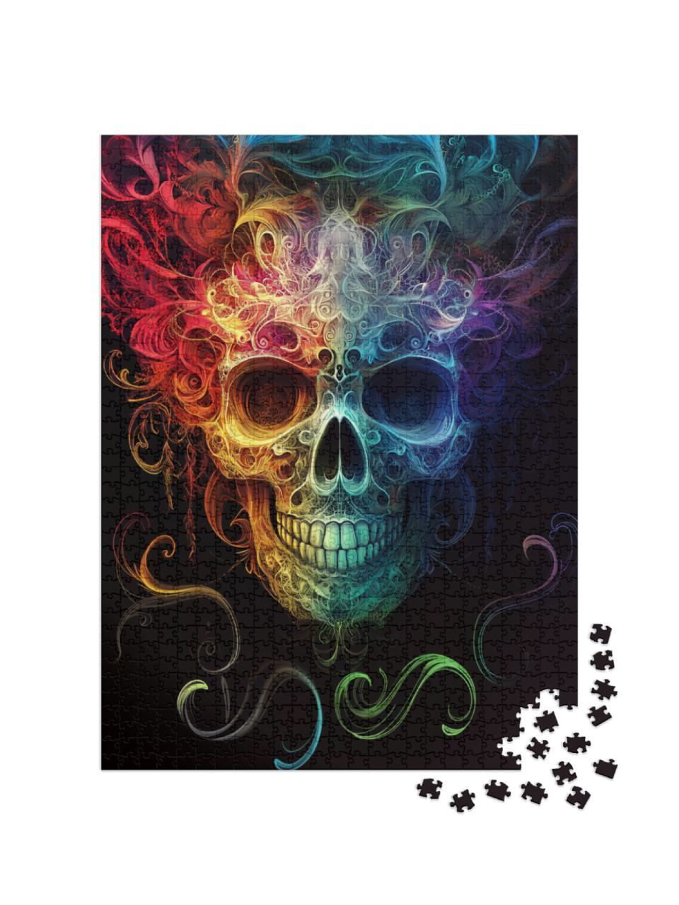 Puzzle 1000 Teile „Bunter Totenkopf“