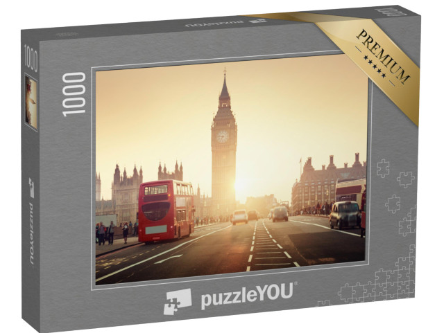 Puzzle 1000 Teile „Westminster Bridge bei Sonnenuntergang, London, England“