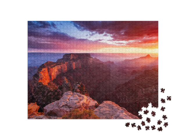 Puzzle 1000 Teile „North Rim des Grand Canyon, Cape Royal, Arizona, USA“