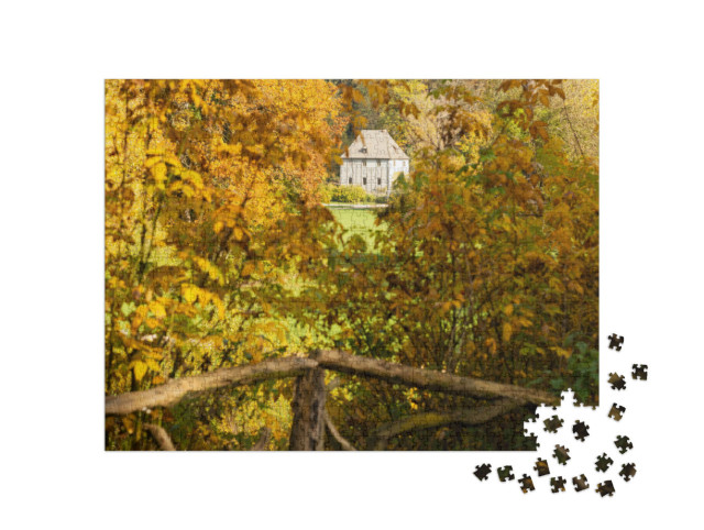 Puzzle 1000 Teile „Goethe-Gartenhaus am berühmten Ilmpark, Weimar“