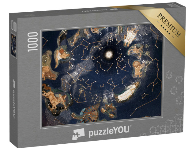 Puzzle 1000 Teile „Karte der Sterne mit Sternenbildern“