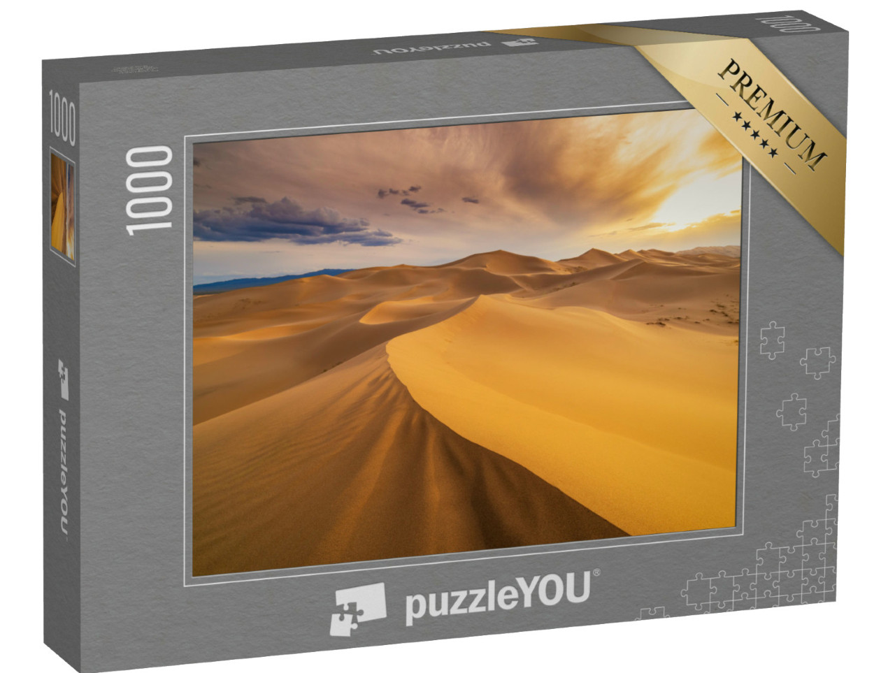 Puzzle 1000 Teile „Sonnenuntergang über den Sanddünen in der Wüste, Tal des Todes, USA“