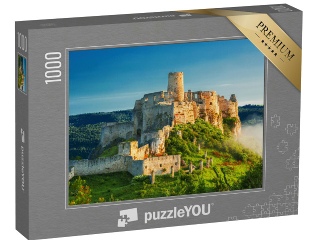 Puzzle 1000 Teile „Zipser Schloss im Sonnenaufgang, UNESCO-Weltkulturerbe, Slowakei“