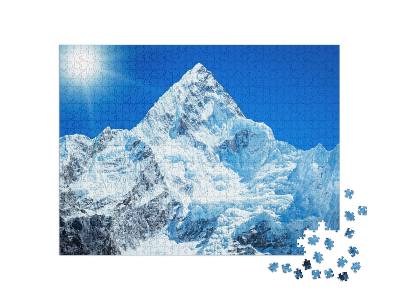 Puzzle 1000 Teile „Höchster Berg der Welt: Gipfel des Mount Everest“