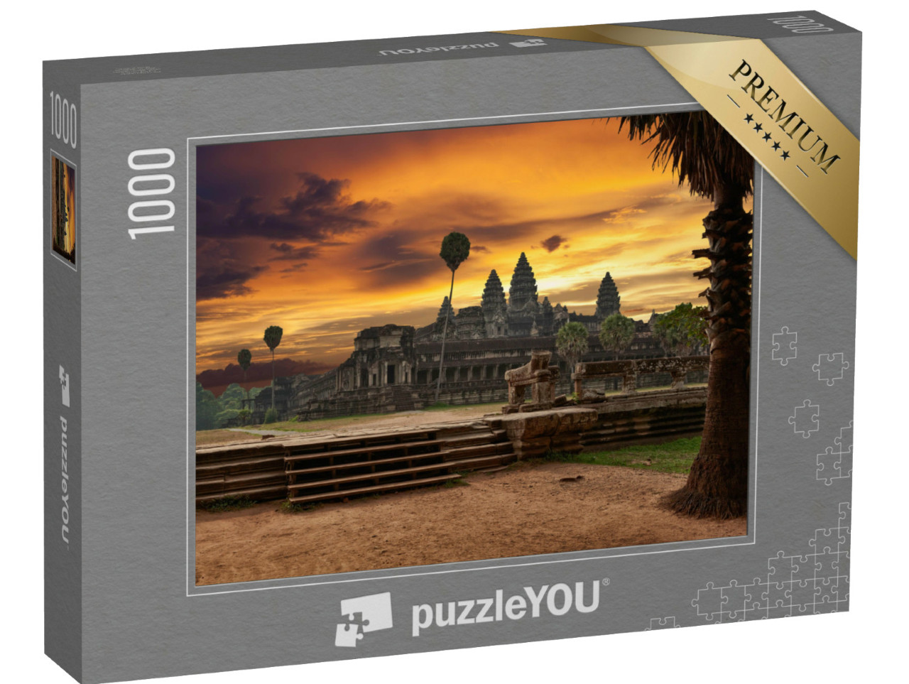 Puzzle 1000 Teile „Angkor Wat bei Sonnenuntergang“