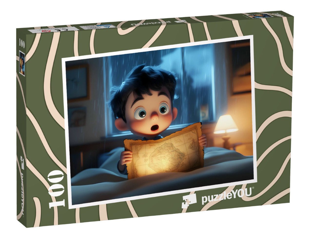 Puzzle 100 Teile „Ben kennt nun den Weg zum Piratenschatz“