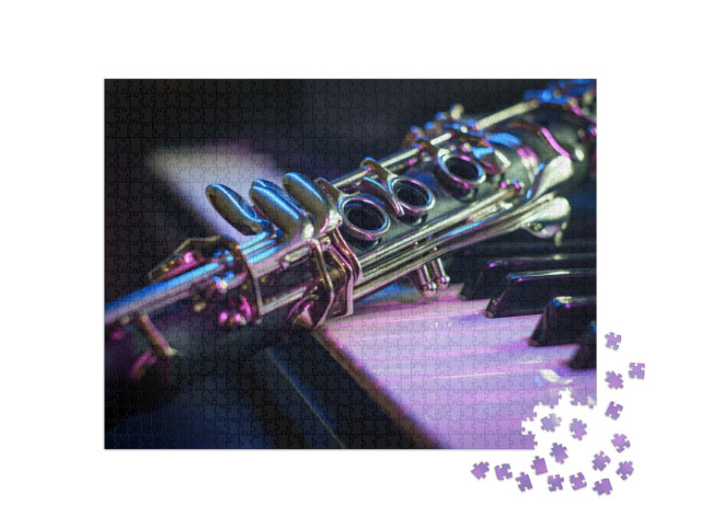 Puzzle 1000 Teile „Klarinette und E-Piano-Keyboard“