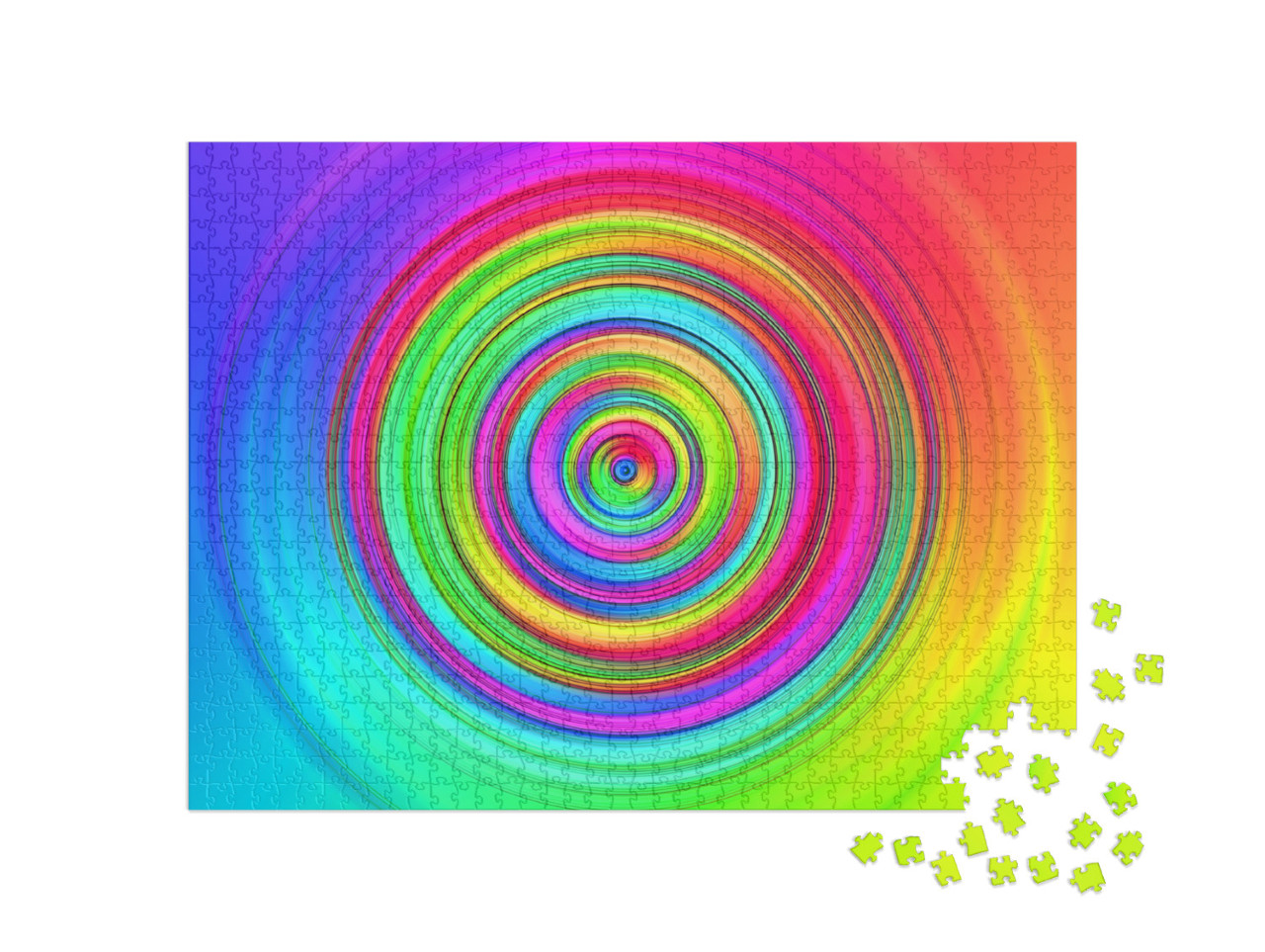 Puzzle 1000 Teile „Regenbogen-Spirale“