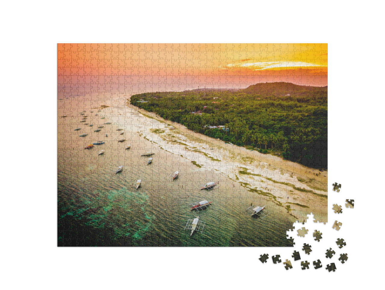 Puzzle 1000 Teile „Strand in Panglao, Philippinen“