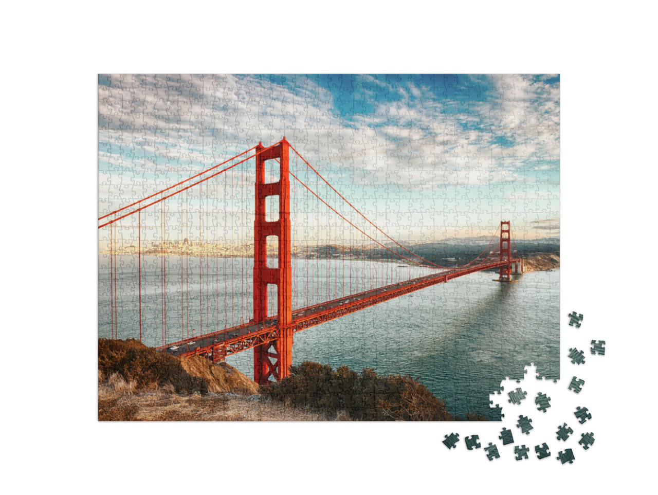 Puzzle 1000 Teile „Golden Gate Bridge, San Francisco, USA“
