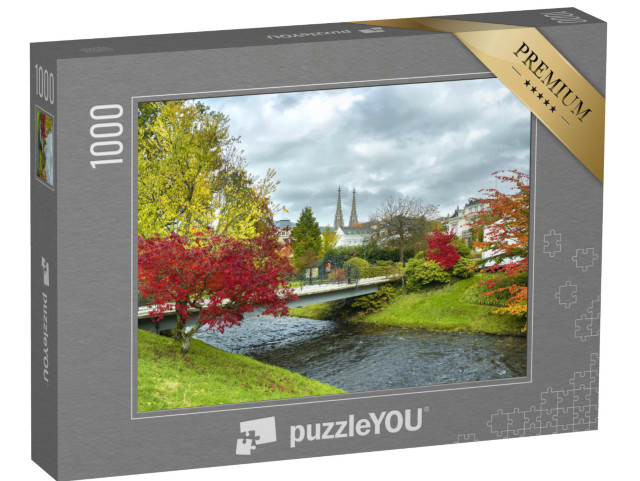 Puzzle 1000 Teile „Schöne herbstliche Stadtlandschaft in Baden-Baden, Deutschland“