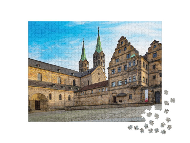 Puzzle 1000 Teile „Blick auf den alten Bamberger Dom, Deutschland“