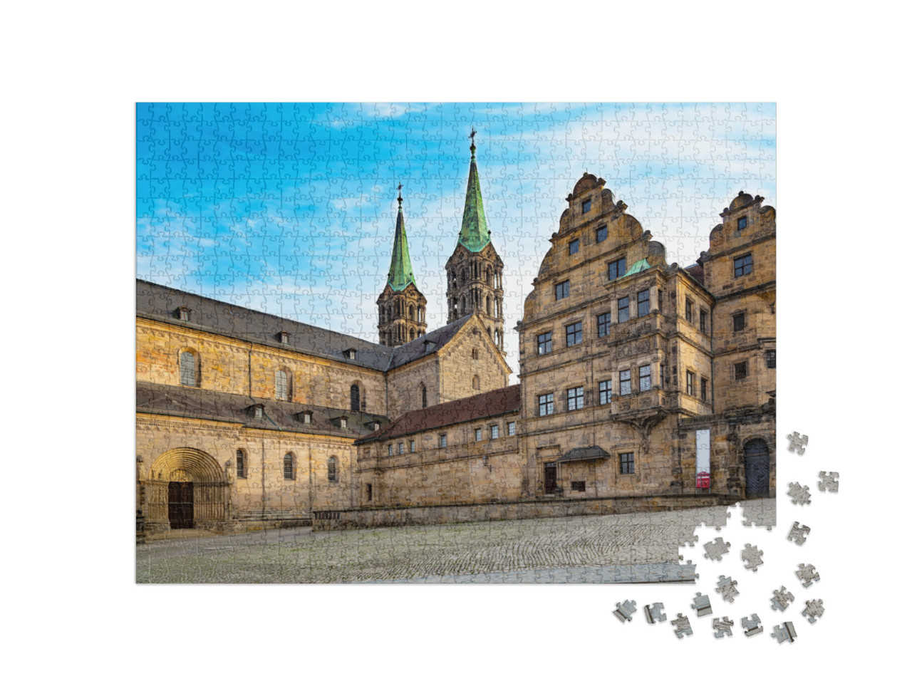 Puzzle 1000 Teile „Blick auf den alten Bamberger Dom, Deutschland“