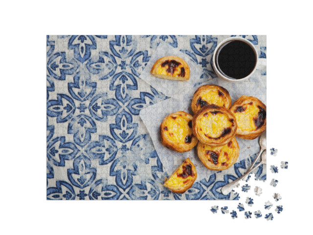 Puzzle 1000 Teile „Pastel de Nata, portugiesisches Gebäck“