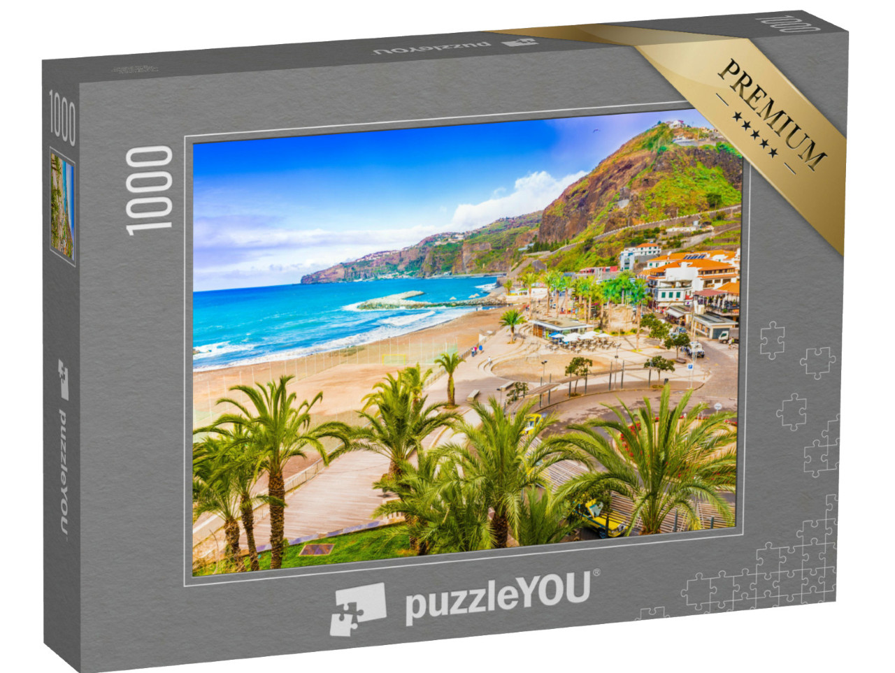 Puzzle 1000 Teile „Malerische Stadt Ribeira Brava, Madeira, Portugal“