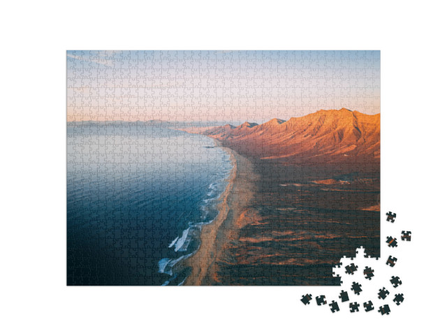 Puzzle 1000 Teile „Luftaufnahme: Panorama von Cofete, Fuerteventura“