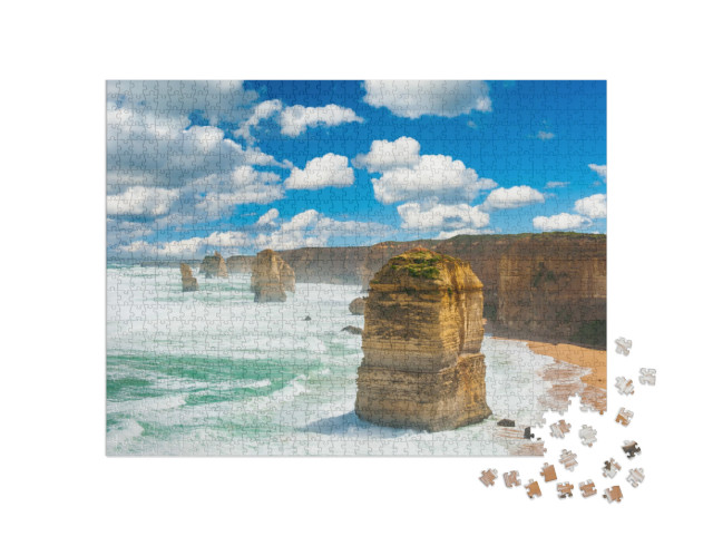 Puzzle 1000 Teile „Zwölf Apostel, Wahrzeichen in der Nähe der Great Ocean Road. Victoria, Australien“