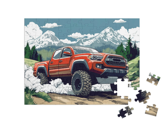 Puzzle 100 Teile „Pickups auf Offroad-Abenteuertour“