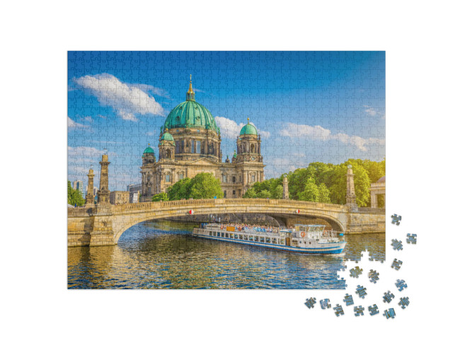 Puzzle 1000 Teile „Berliner Dom und Museumsinsel an der Spree, Berlin, Deutschland“