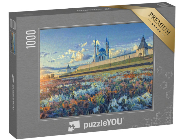 Puzzle 1000 Teile „im Stil von Paul-Cezanne - Blumen im Kasaner Kreml - Puzzle-Kollektion Künstler & Gemälde“