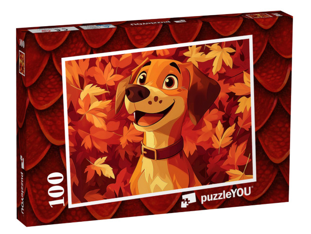 Puzzle 100 Teile „Hund Bello auf Entdeckungsreise“